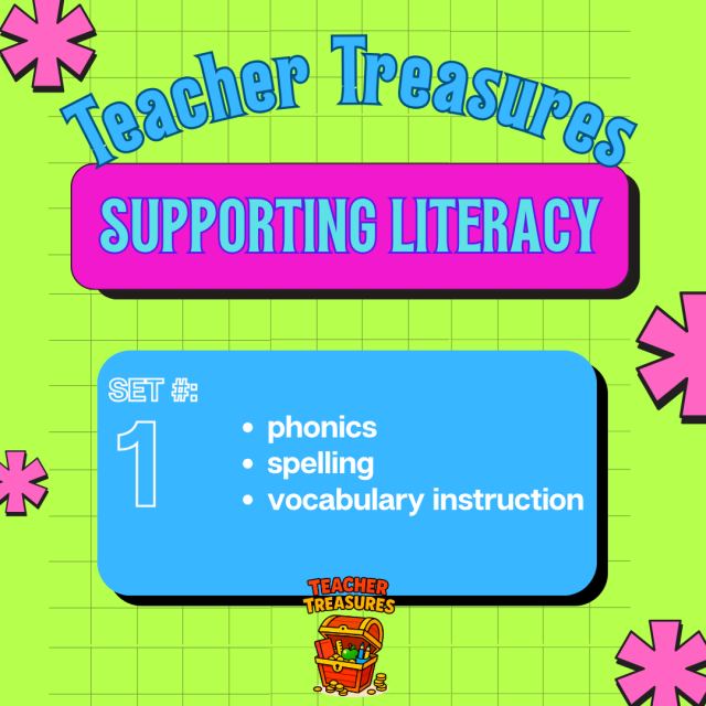 Supporting Literacy - Phonics, Spelling, and Vocabulary Activities (set of 30)